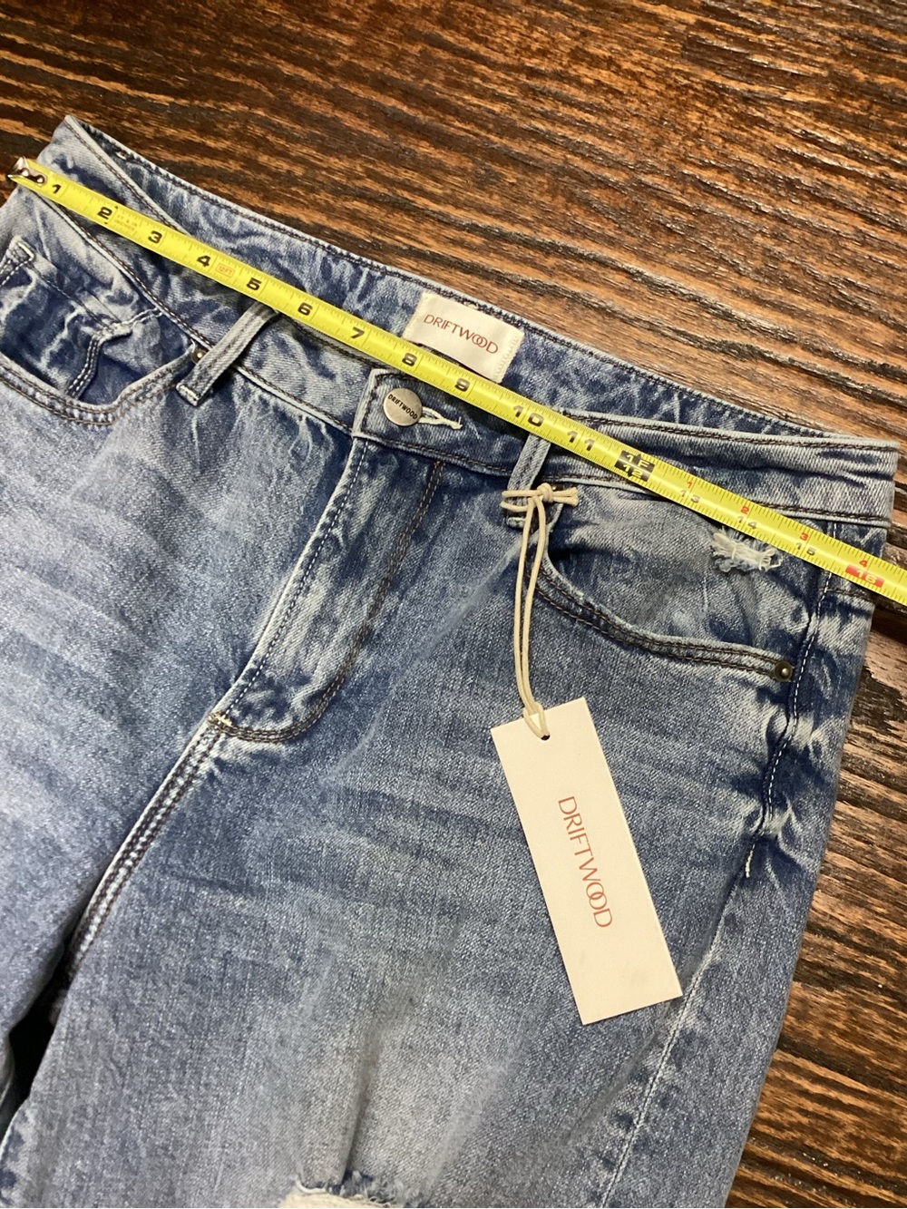 Driftwood Marlena Embroidered Mid-Rise Wide-Leg Jeans 28 - Picture 5 of 10